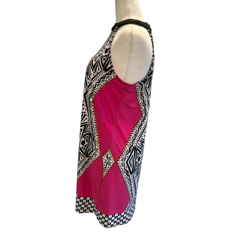 Venus Sheath Dress Black, White and Pink Small - Picture 6 of 13